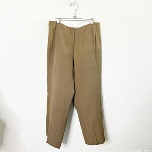 Citron Santa Monica Tan Silk Crinkle Pants Womens Size M